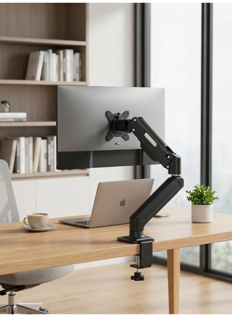 AOR Esports Computer monitor stand, fully movable rotating monitor arm with gas spring, suitable for 17 inch to 32 inch monitors (2kg to 9kg), VESA75*75mm,100*100mm， Monitor stand (black) - Image 3